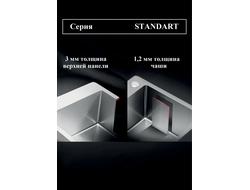 Мойки  из нержавеющей  стали серии Стандарт AMALET