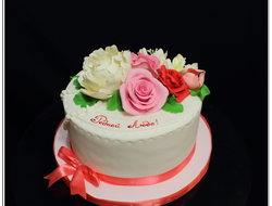 Торт с цветами.