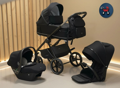 Детская коляска 3 в 1 Luxmom 812 Черный