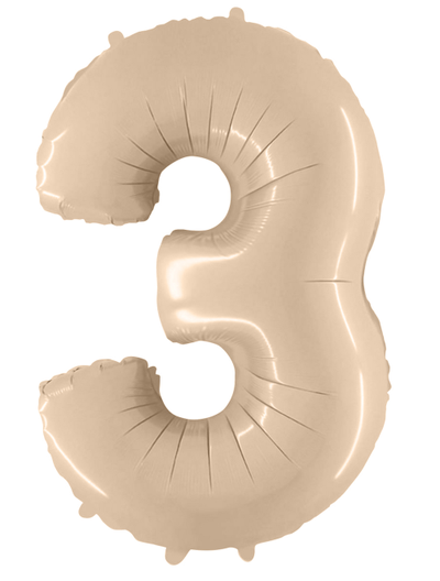 Фольгированная цифра - "Кремовая"