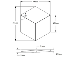 Декоративная стеновая 3D панель из полиуретана Orac Decor - Modern- (Орак Декор - Модерн) W105 ROMBUS