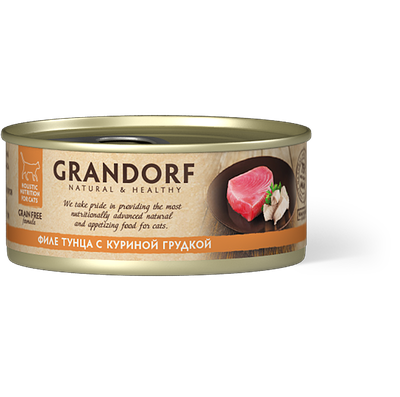 Консерва для кошек Grandorf Филе тунца с куриной грудкой 70 г