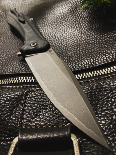 Складной нож Грач сталь ЛАМИНАТ Васильева, рукоять G10, цвет черный