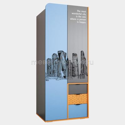 ШМ241 Шкаф Сити - 0,82. Размер: 820х2020х600