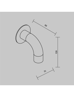 Настенный светильник (бра) Sleek, O477WL-L2GF3K