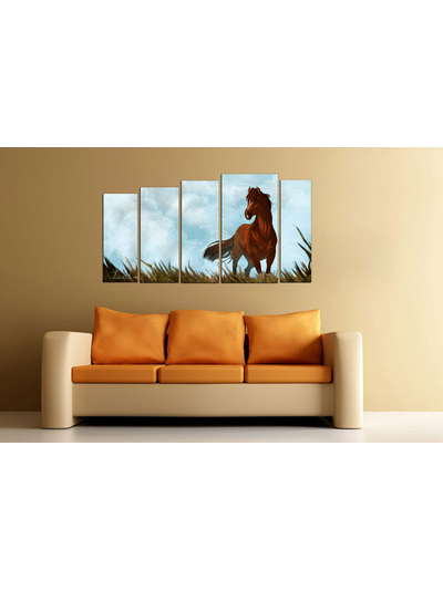 Модульная картина "Гордый мустанг"