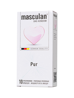 324 Презервативы Masculan, Pur № 10 утонченные, 18,5 см, 5.3 см, 10 шт.