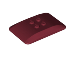 Wedge 6 x 4 x 2/3 Quad Curved, Dark Red (98281 / 6146958)