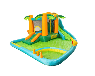 Надувной батут с горкой «Тропикана»