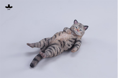 Котик на софе (серый) - Коллекционная фигурка 1/6 Lazybones Cat (JXK293A) - JXK