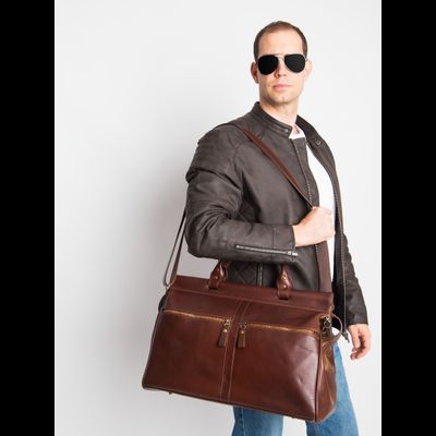 Кожаный саквояж Veano Premium brown (арт. 4004-53)