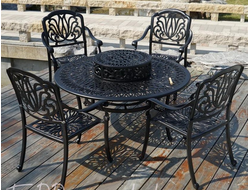 Литой обеденный комплект с грилем из литого алюминия Etna