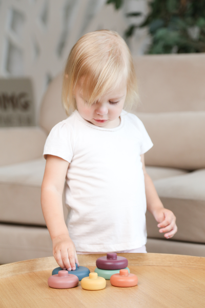 Пирамидка - прорезыватель из пищевого силикона Круги Nature