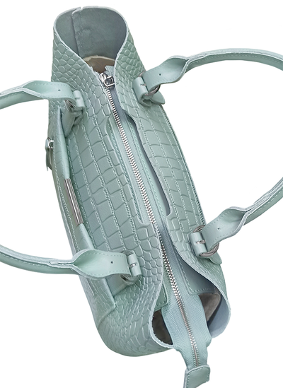 (АРТИКУЛ: 9937/0/6) СУМКА ЖЕНСКАЯ БОЛЬШАЯ, НАТУРАЛЬНАЯ КОЖА, ГОЛУБАЯ, СПЕРЕДИ КАРМАНЫ, РУЧКИ ЧЕРЕЗ ПЛЕЧО