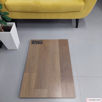 Паркетная доска Royal Parket Дуб Натур Остер 150 мм 1-полосная с фаской лак замок 2G толщина 13 мм 1.782 м2