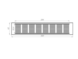 Решетка вентиляционная для цоколя L=320 Золото крацованное  GA0858.VP032.GLBAN.FX  ARISTO