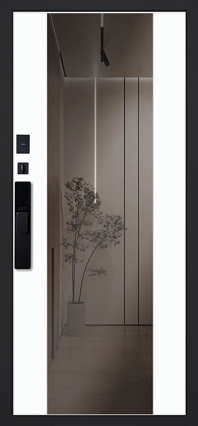 Стальная дверь   Макс 3D с зеркалом (биометрический замок Y12). Заказная модель.