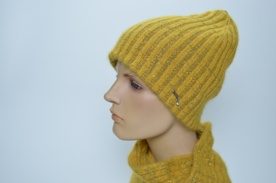 Итальянская шапка бини лайм Vizio Collezione