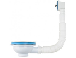 Перелив для мойки 3 1/2 с прямоуг вертик. корпусом белый Aquant  [45962]