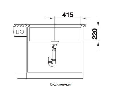 Мойка Blanco SUBLINE 800-U с отв.арм. InFino, 523143