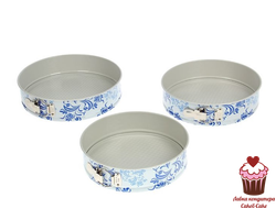 Набор форм для выпечки разъемных Гжель (круг 24, 26, 28 см)