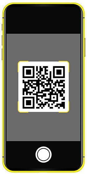 В вашем смартфоне откроется камера. Наведите камеру на  QR-код так, чтобы он попал в рамку