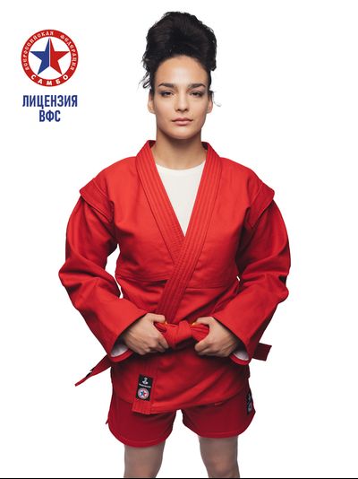 Куртка для самбо ВФС BRAVEGARD Победа красная