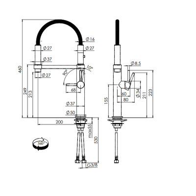 Смеситель Franke Pescara 360°