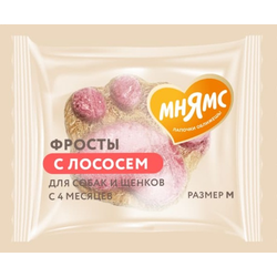 Лакомство Мнямс для собак "Фросты" с лососем, размер М, 10 г