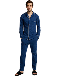 Мужская пижама Арт. 7918 (цвет синий) Размеры 50-62