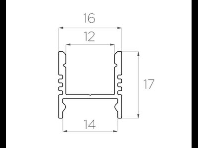 Алюминиевый профиль 4L-1617-S ANOD