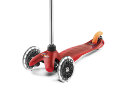 Самокат MINI MICRO КРАСНЫЙ LED СВЕТЯЩИЕСЯ КОЛЕСА