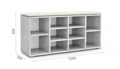 Тумба для обуви Аризона Ателье светлый (вайт)