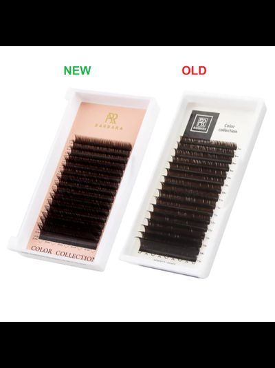 Ресницы коричневые BARBARA «ТЁМНЫЙ ШОКОЛАД» - Одна длина (16 линий)