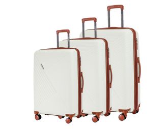 Комплект из 3х чемоданов Somsonya Conic Полипропелен S,M,L Белый