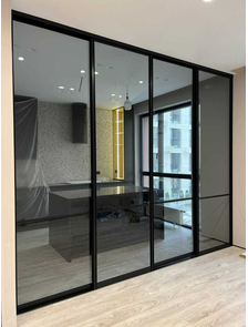 перегородка стекло графит