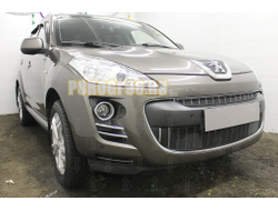 Защита радиатора Peugeot 4007 2007-2013 black низ