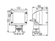 Фара рабочего света Hella External FF Ultra Beam (H9, 12V) с рифленым стеклом (с AMP и заглушкой CLOSE RANGE) (1GA 996 150-081)