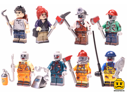 Набор зомби-апокалипсис 8 фигурок, совместимых с Лего