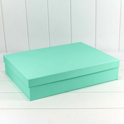 Коробка подарочная прямоуг. (бирюза), 44*34,5*9,5см