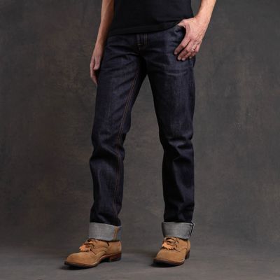 Джинсы =Brave Star= True Straight 14oz Hardline Japan Selvage Denim