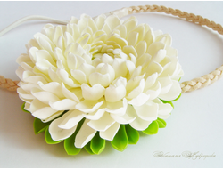 Повязка на резинке - хайратник "Астра".