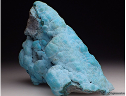 Хризаколла и прожилки малахита на породе. 68*51*28мм. Конго.