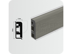 Плинтус для столешницы Thermoplast AP630 инокс