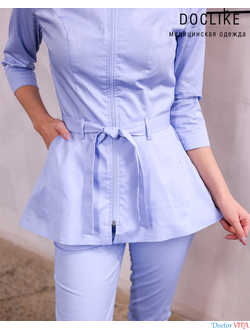 БЛУЗА DOCLIKE DL423 голубая