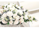 Дизайнерская Композиция из искусственных цветов светлых оттенков на стол, камин, президиум - Купить