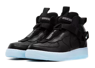 Nike Air Force 1 Mid Utility Black  (Черные)