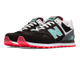 New balance 574 Черные с зеленым женские (36-40) Арт. 062М