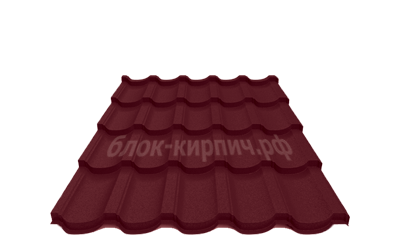 Металлочерепица garda стальной бархат Ral 3005 красное-вино Stynergy