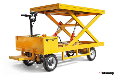 Платформенная тележка электрическая RuTrike ПЛИТА ЛИФТЕР 1800